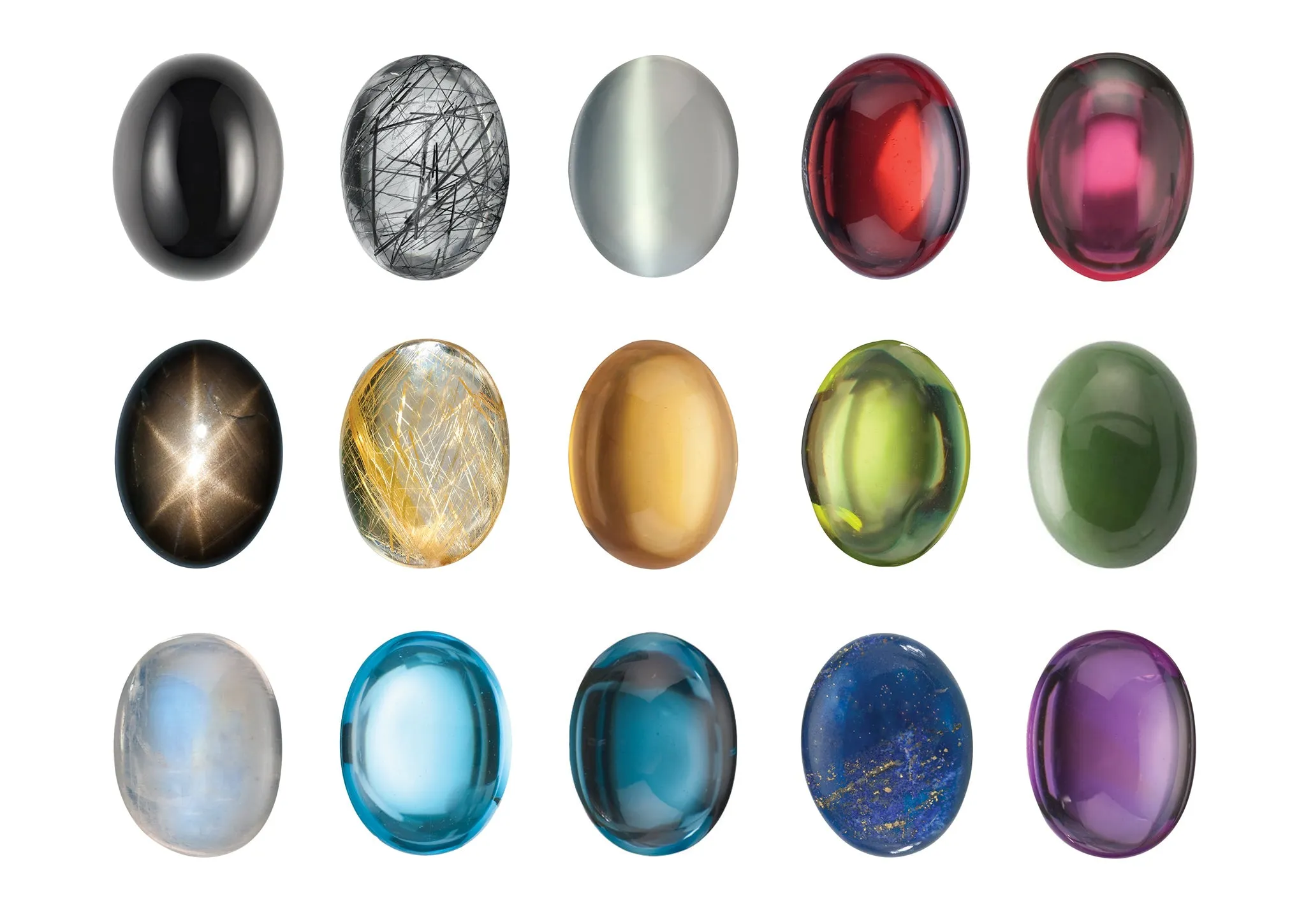 JW211 Cabochon Gemstone Ring, White Gold & Platinum
