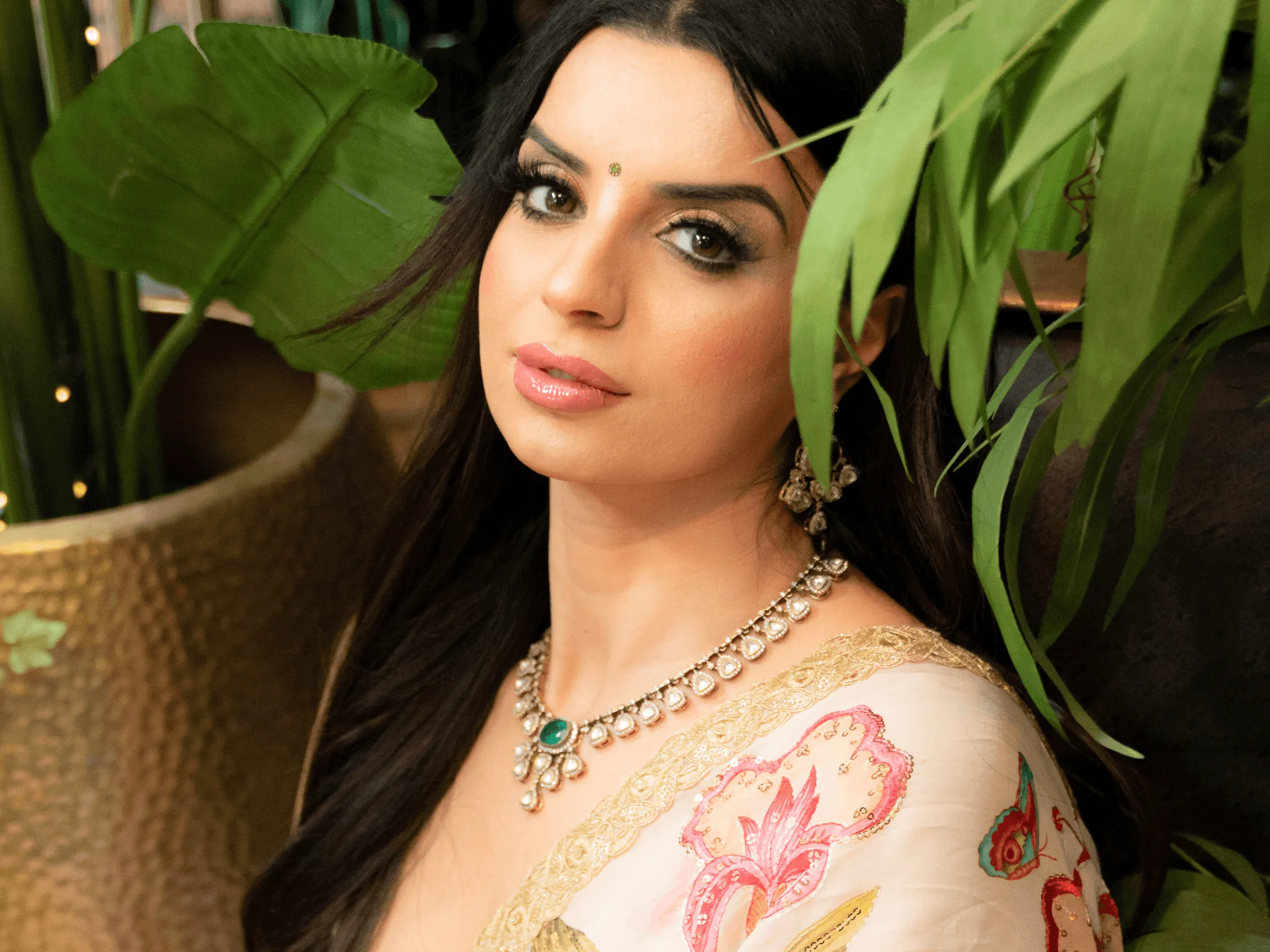 Kavya Green Stone Jewellery Set