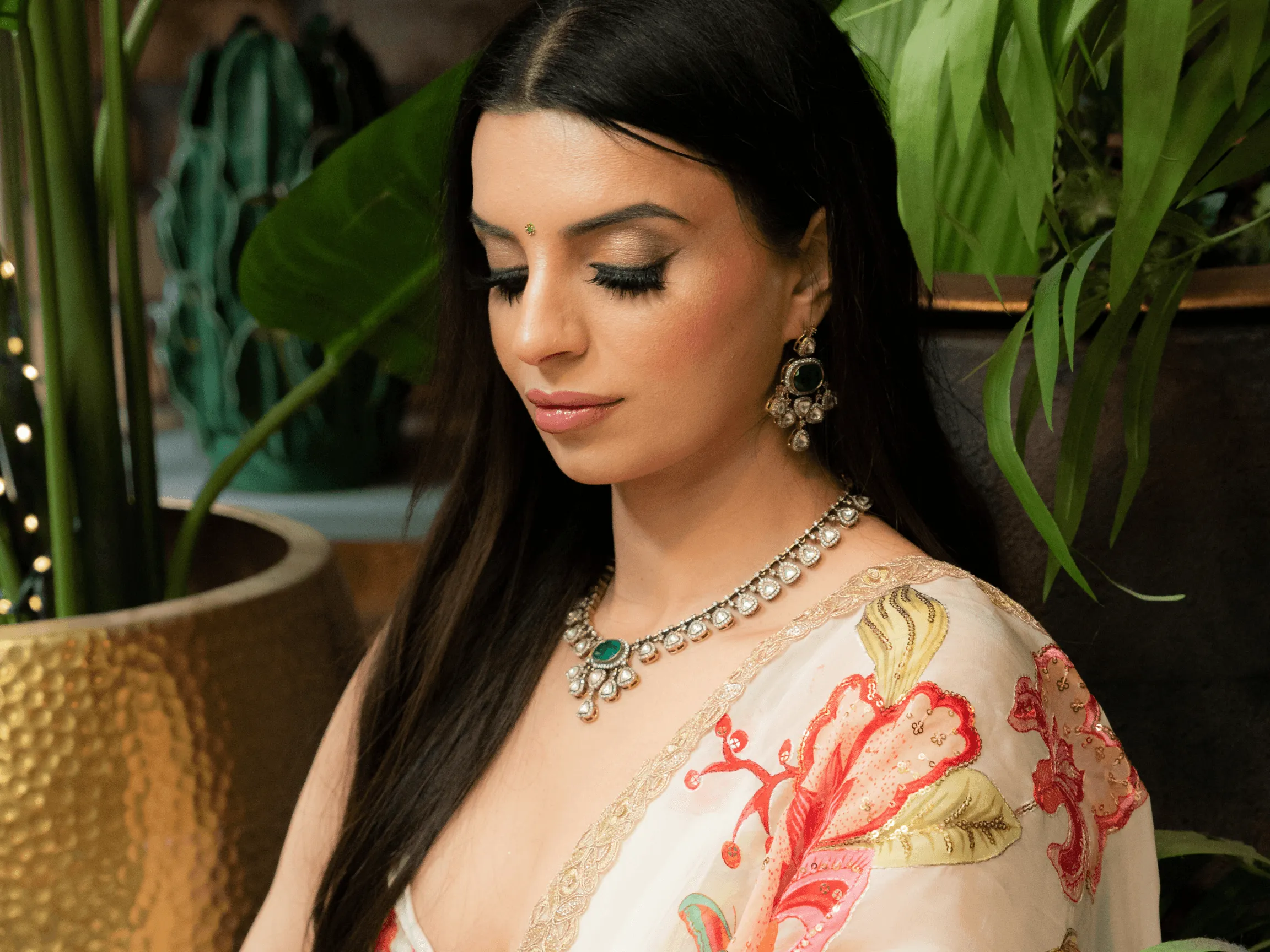 Kavya Green Stone Jewellery Set