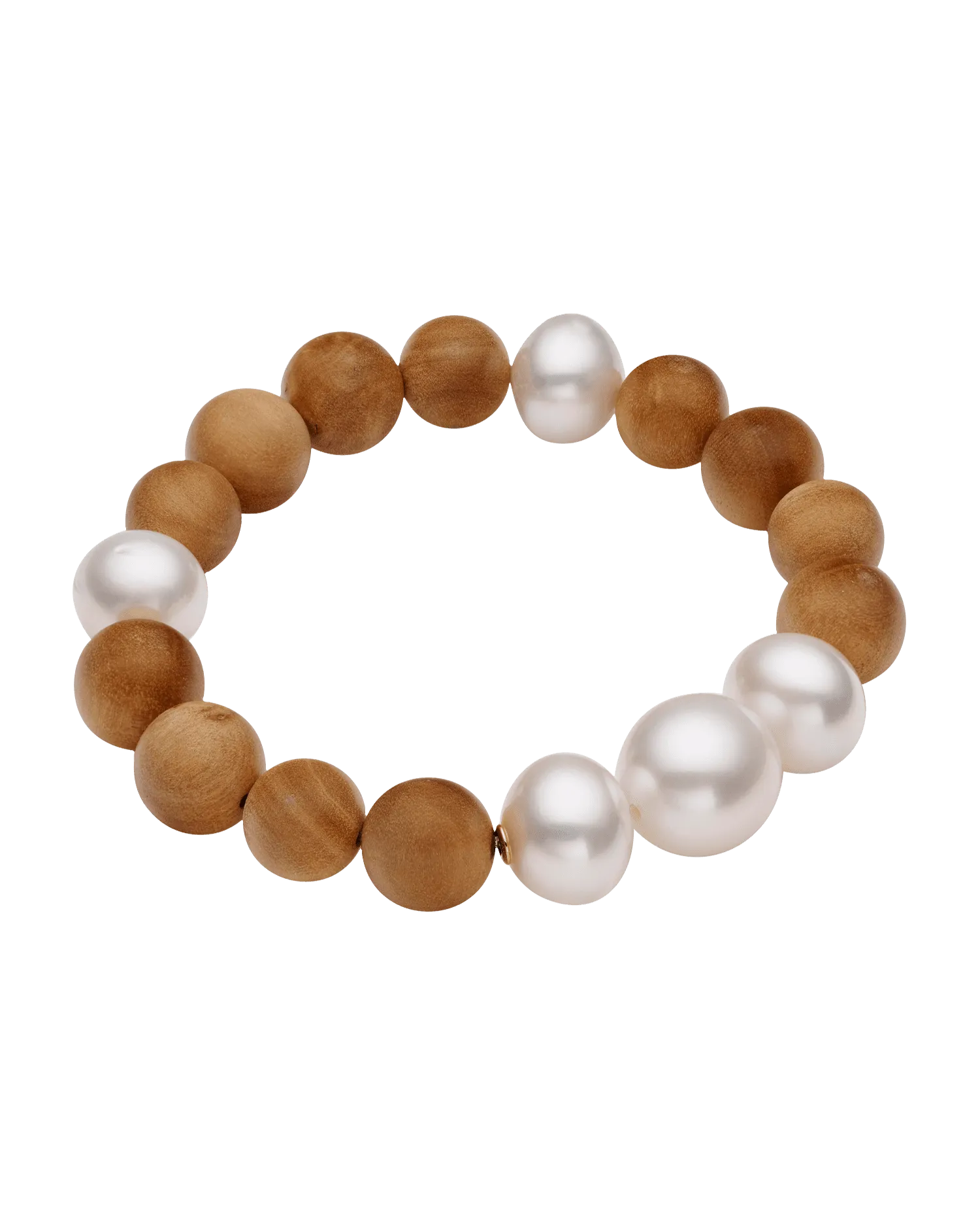 Kimberley Dawn Pearl Bracelet | 11-14mm Pearls and Sandalwood