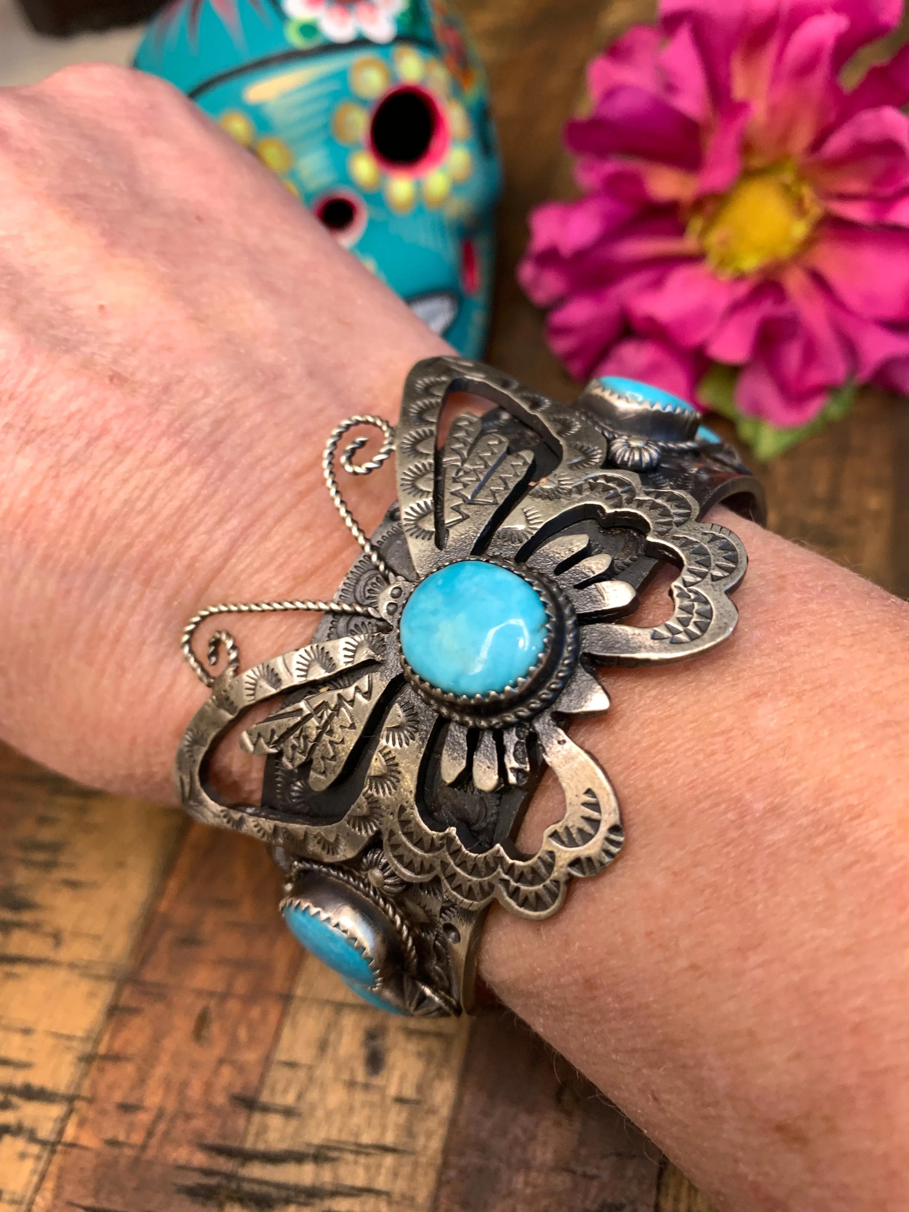 Kingman Butterfly Cuff