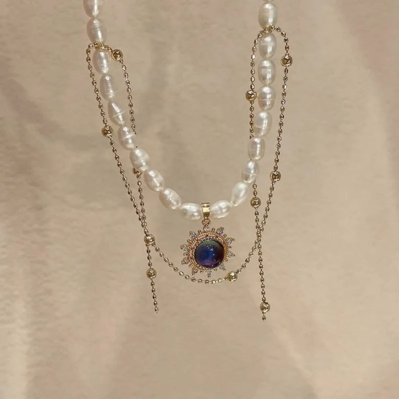 Korean Baroque Elegant Freshwater Pearl Necklace For Women