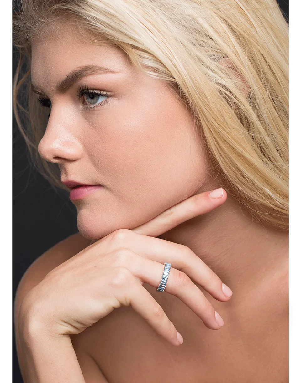 Kristyn Kylie Blue Topaz Eternity Band