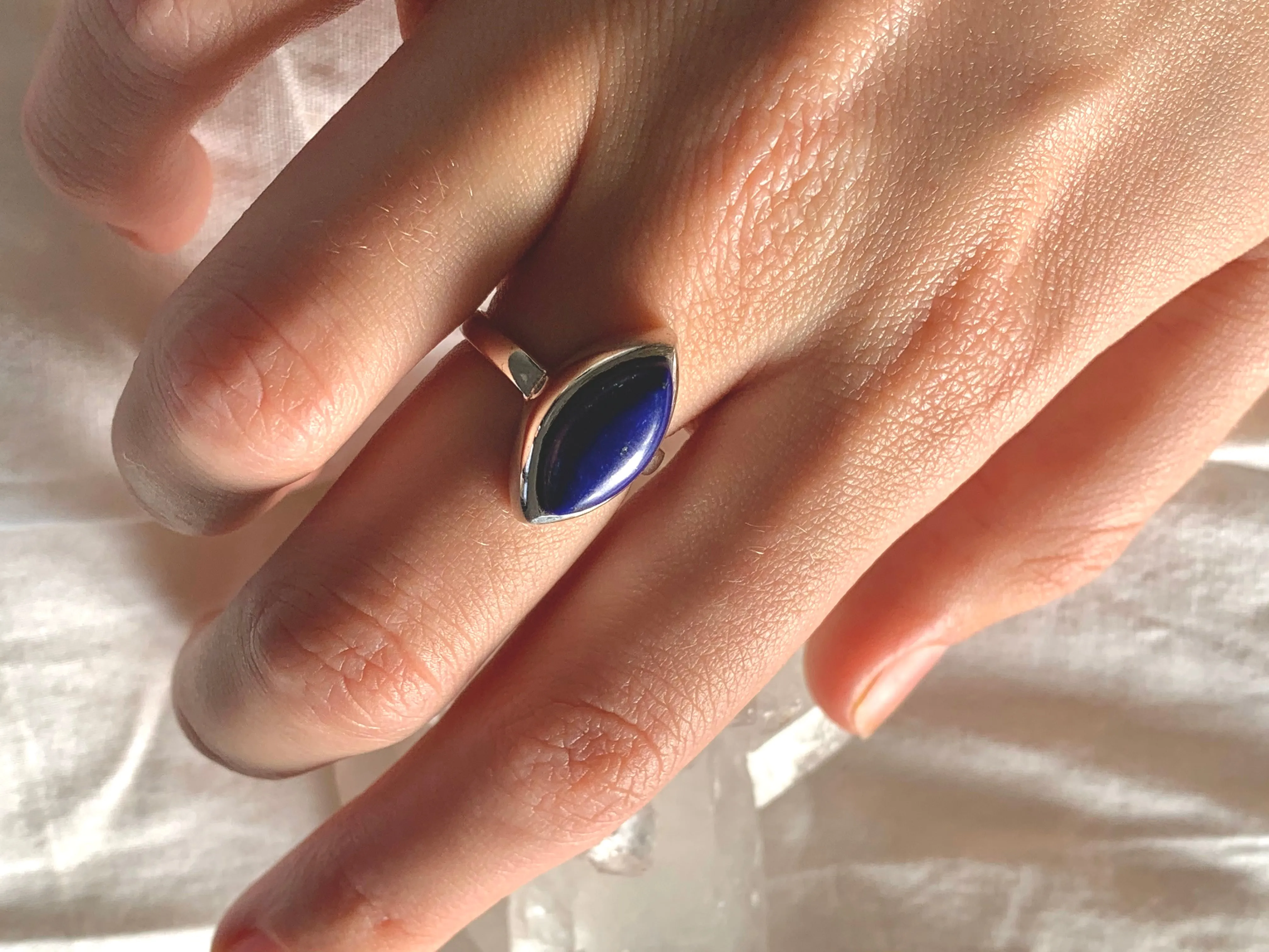 Lapis Lazuli Ariel Ring - XS Marquise (US 5.5)