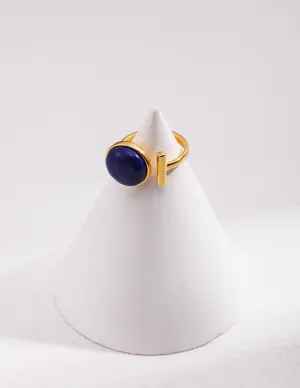 Lapis Lazuli Statement Ring in Gold Vermeil