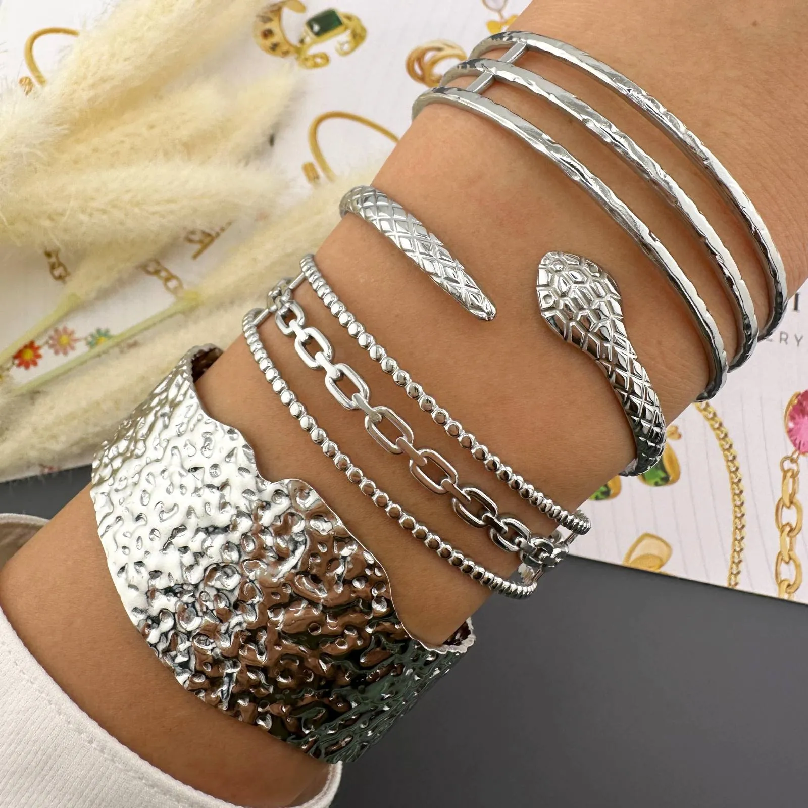 Layered Cuff Bangle