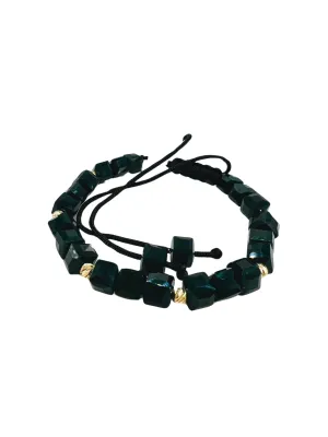Lesotho Jewellery 14k Gold Handmade Black Bracelet - 0.28 Grams