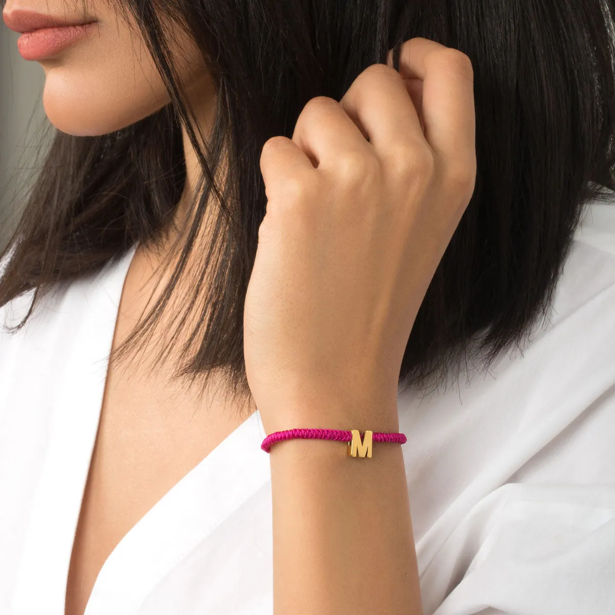 Letter M Braided Bracelet