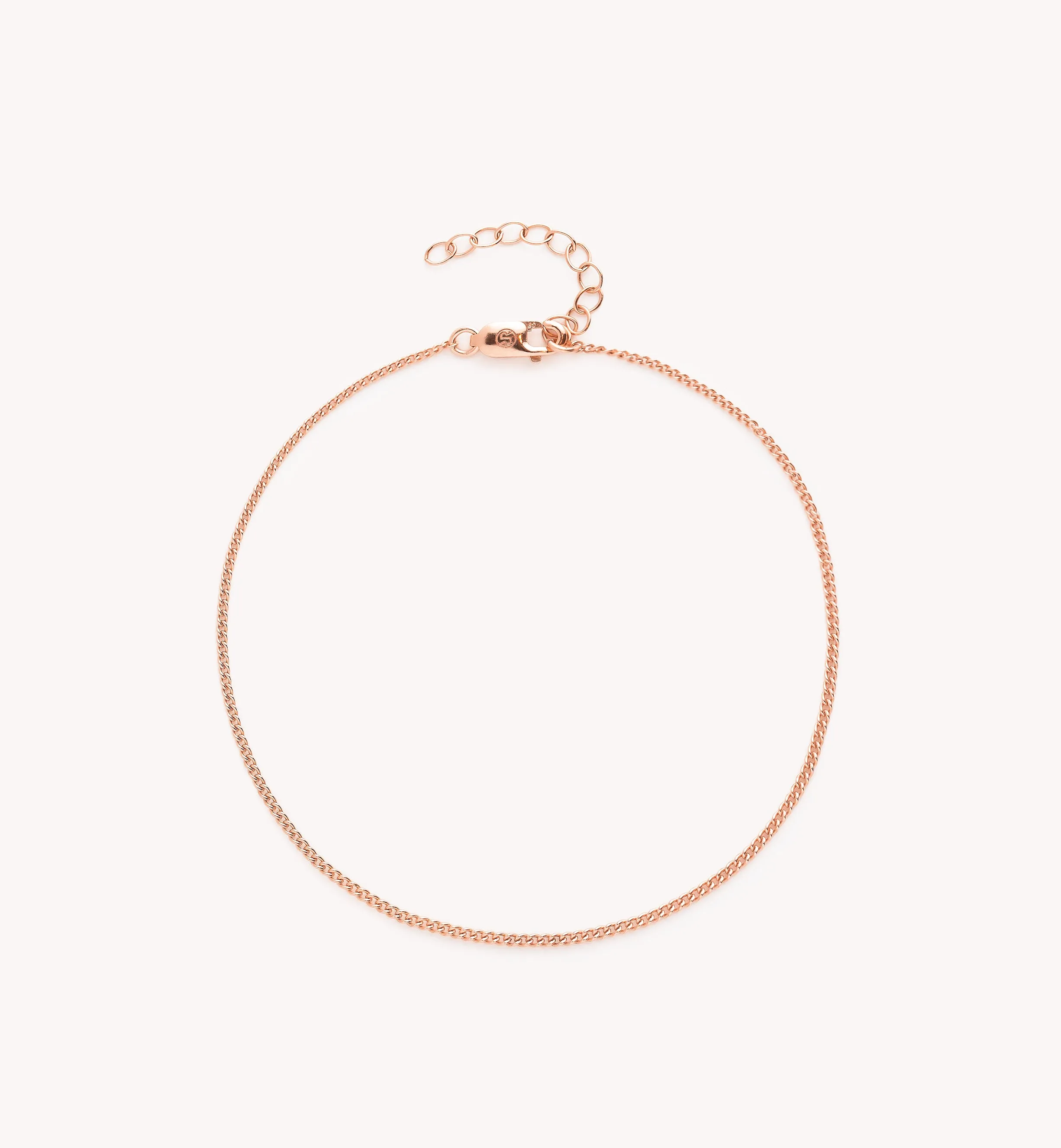 Linda Fine Curb Chain Anklet