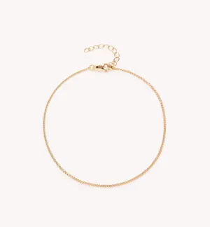Linda Fine Curb Chain Anklet