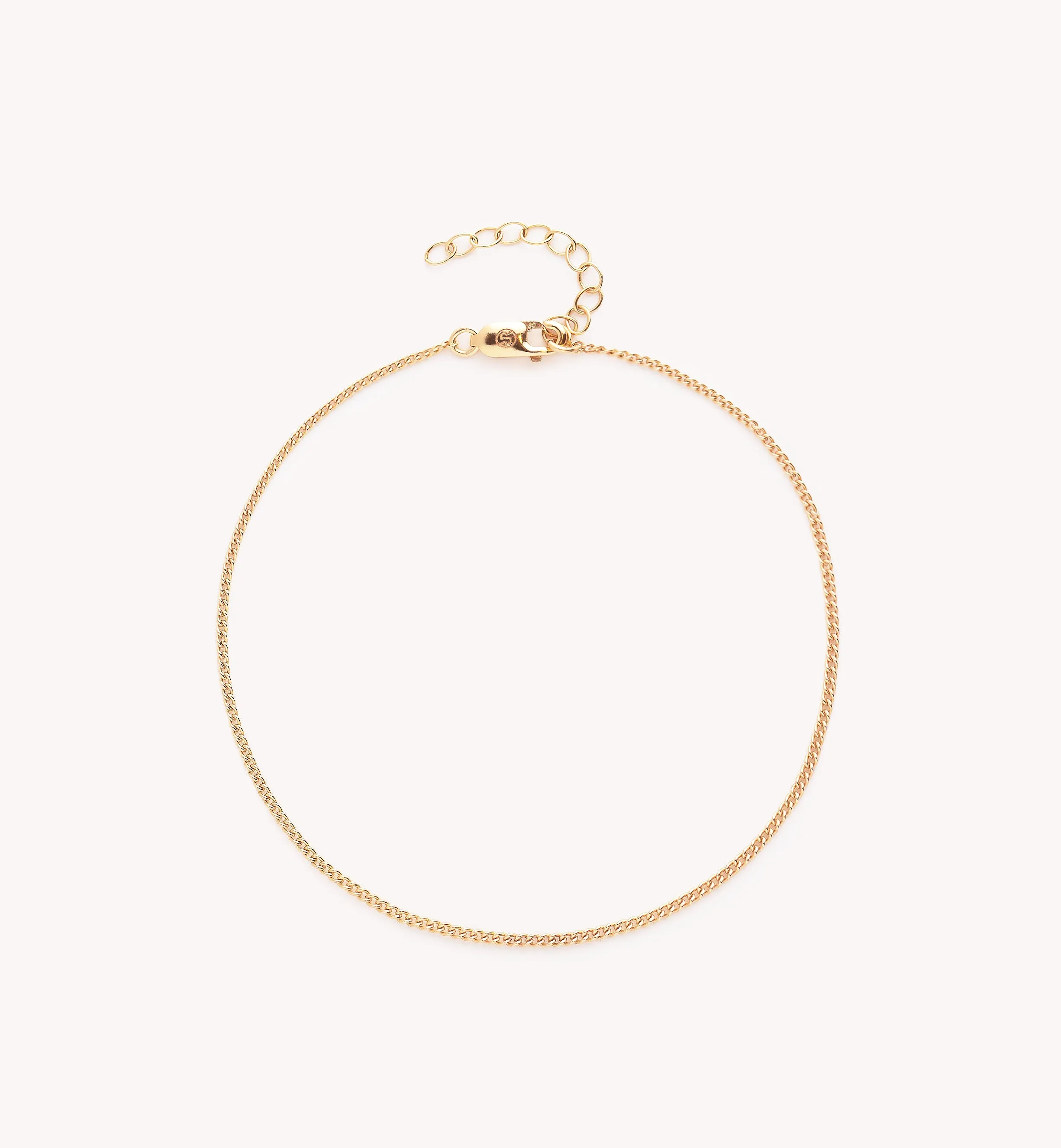 Linda Fine Curb Chain Anklet