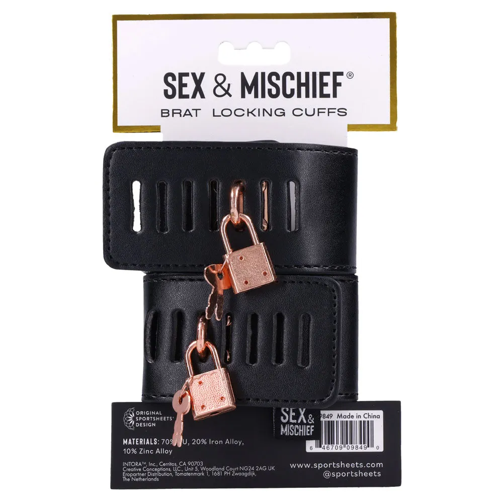 Lockable Vented Hand Cuffs - Black