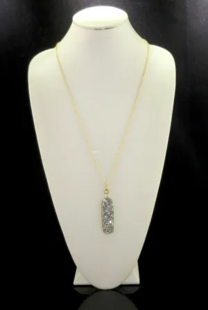 Long Silver Precious Necklace