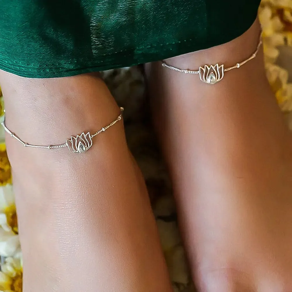 Lotus 92.5 Sterling Silver Anklet
