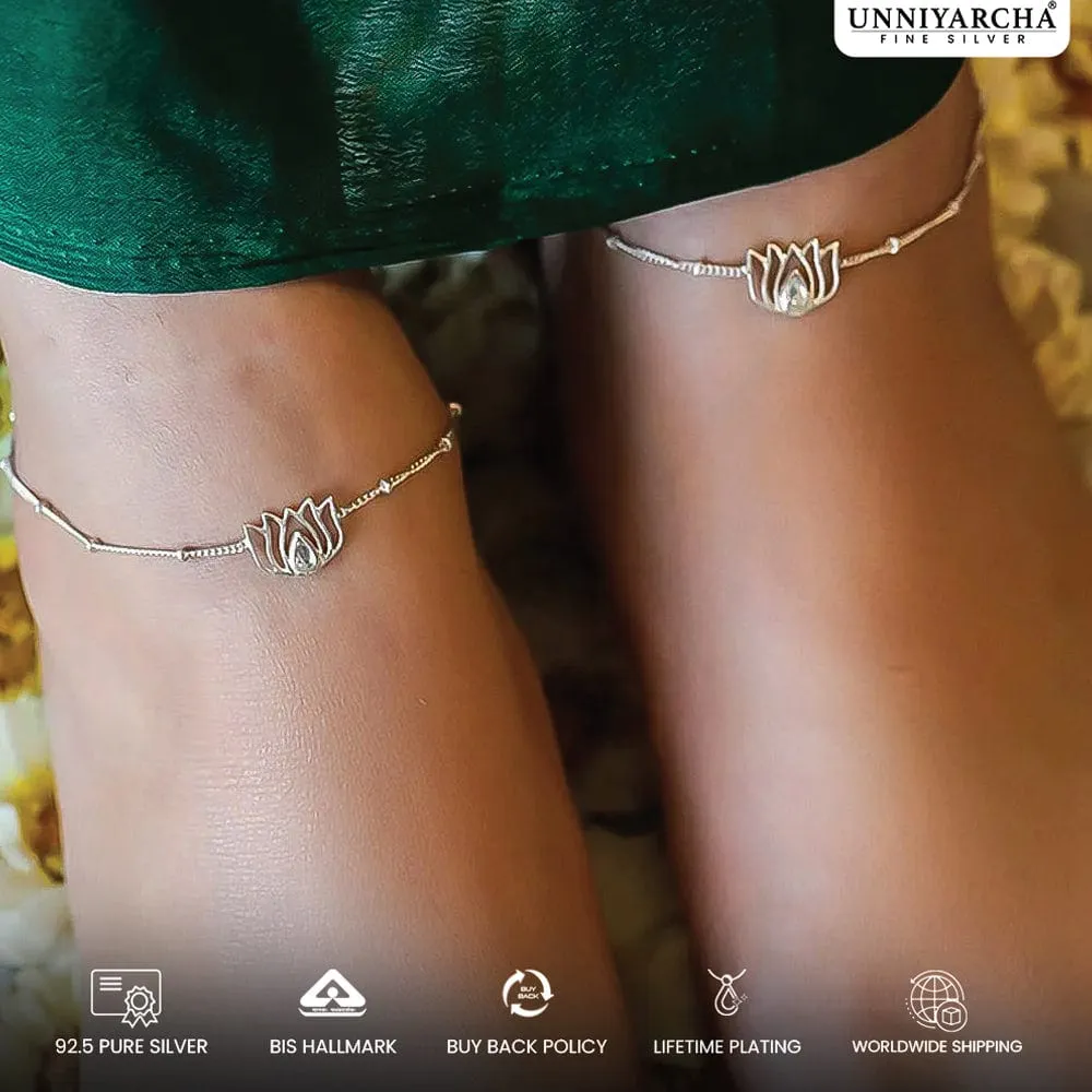 Lotus 92.5 Sterling Silver Anklet