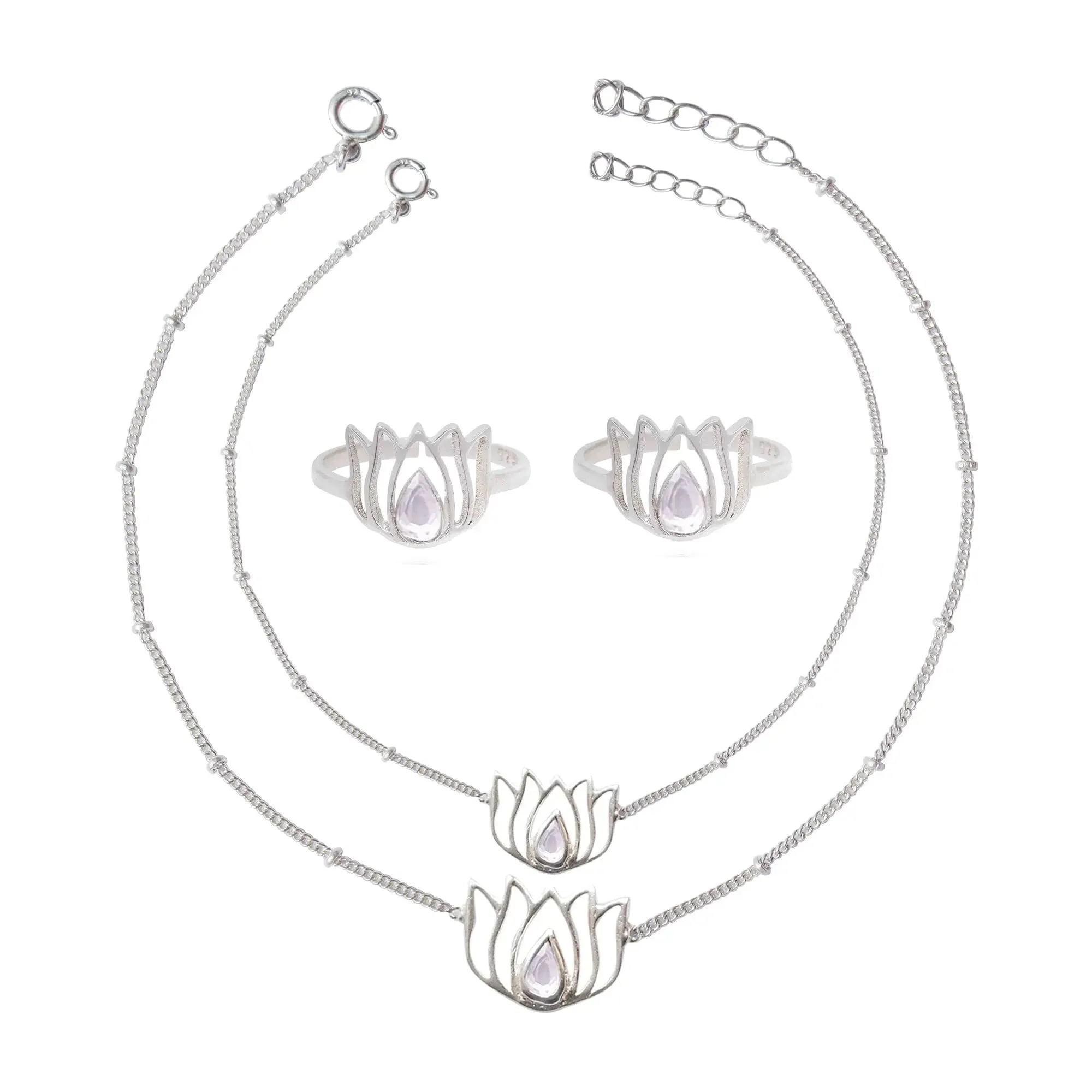 Lotus 92.5 Sterling Silver Anklet