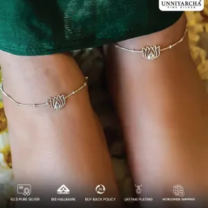 Lotus 92.5 Sterling Silver Anklet