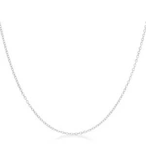 LOVCIA Elegant Rhodium-Plated Silver Chain Necklace