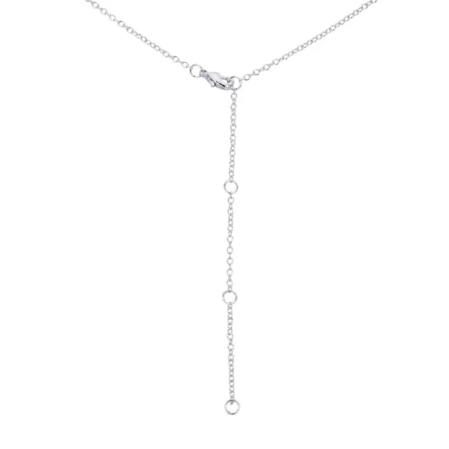 LOVCIA Elegant Rhodium-Plated Silver Chain Necklace