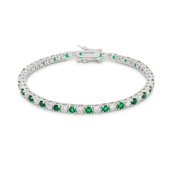 LOVCIA Jewelry Eternal Elegance Rhodium Tennis Bracelet