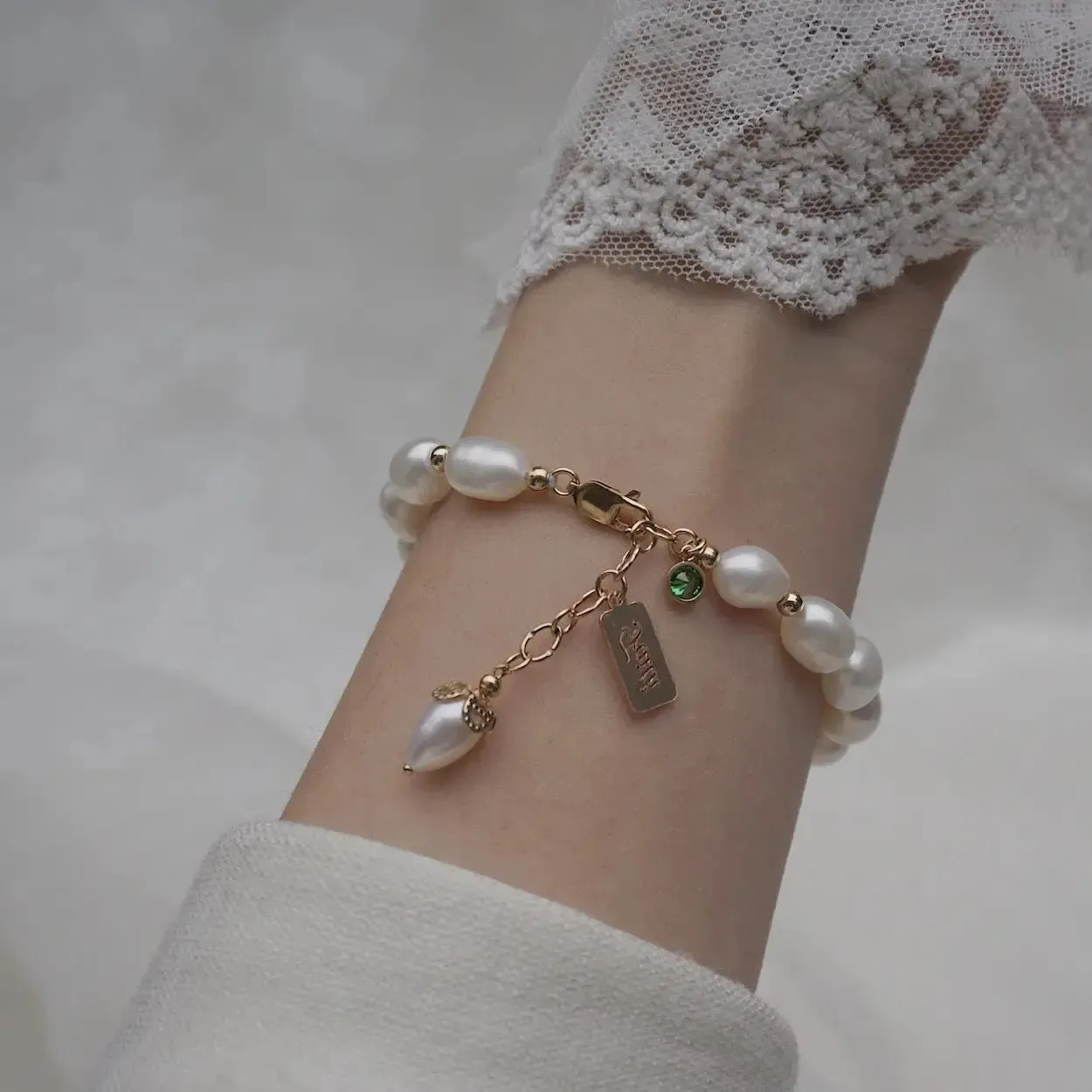 LOVCIA Natural Zircon Pearl Bracelet Luxury Jewelry