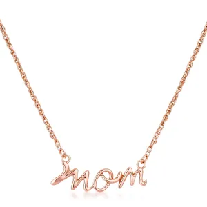 LOVCIA Stylish 18k Rose Gold Mom Necklace