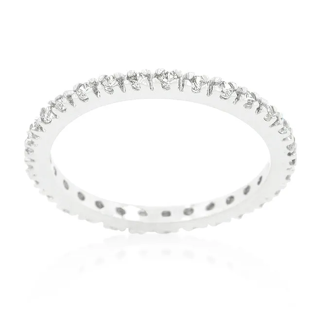 LOVCIA Timeless Rhodium-Plated Eternity Band