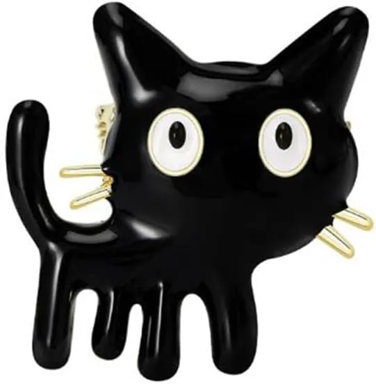 Lovely Enamel Cat Brooch Black Pet Animal Badge Party Casual Brooch Collar Pin Lapel Pin Decorative Brooch Jewelry Gift