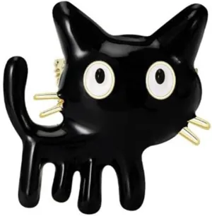 Lovely Enamel Cat Brooch Black Pet Animal Badge Party Casual Brooch Collar Pin Lapel Pin Decorative Brooch Jewelry Gift