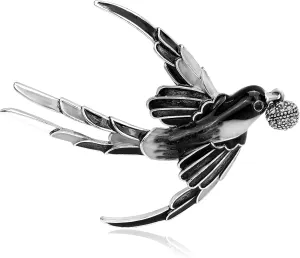 Lovely Enamel Rhinestone Flying Swallow Bird Brooch Pins Breastpin Wedding Brooches Lapel Pin Badge Jewelry Gifts