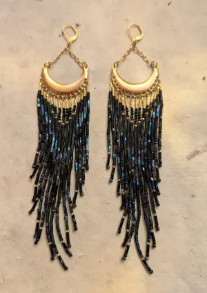 Luna Negra Boho Beaded Earrings
