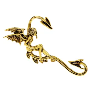 Male Elf Brooch Pin Vintage Creative Design Wing Men Jewelry