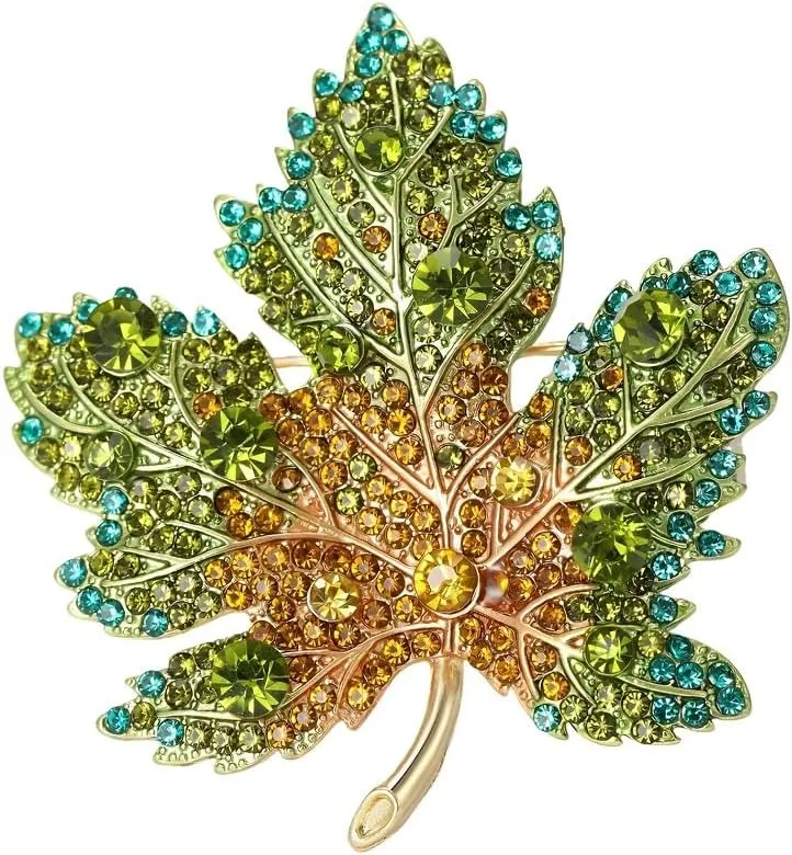 Maple Leaf Brooch Pins for Women, Canadian Maple Leaf Brooch Pin, Cute Fallen Leaves Brooch Lapel Pin, Bohemian Maple Leaf Brooches Pins for Women Hat Bag Suit Dress Accessories