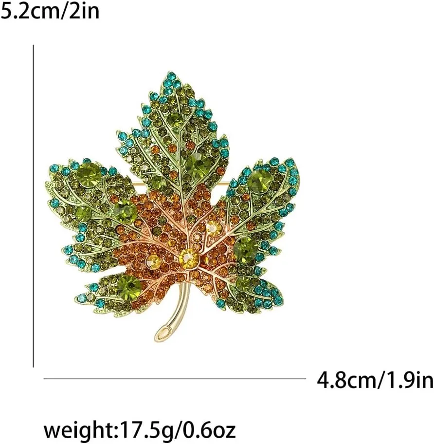 Maple Leaf Brooch Pins for Women, Canadian Maple Leaf Brooch Pin, Cute Fallen Leaves Brooch Lapel Pin, Bohemian Maple Leaf Brooches Pins for Women Hat Bag Suit Dress Accessories