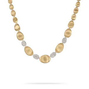 Marco Bicego Lunaria Collection 18K Yellow Gold and Diamond Collar Necklace