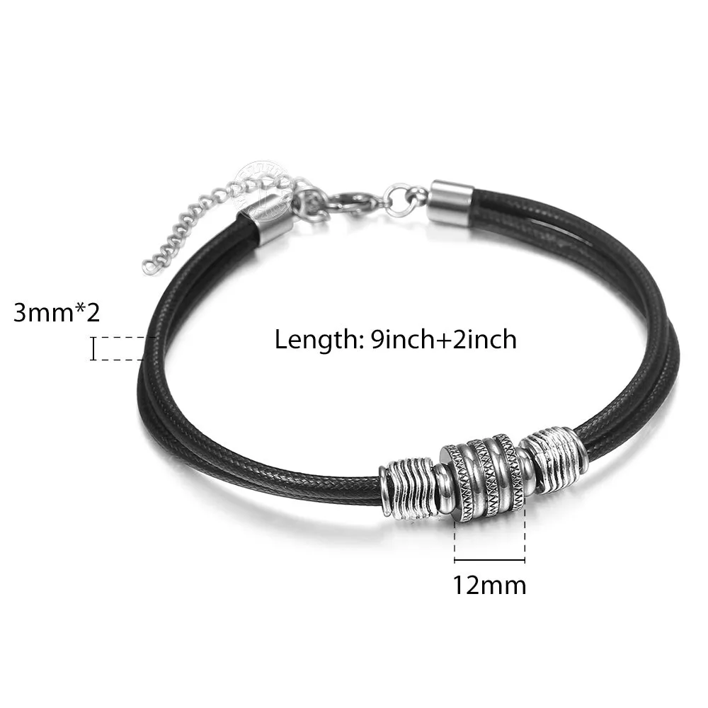 Mens Anklet Handmade Cool Simple  Stainless Steel