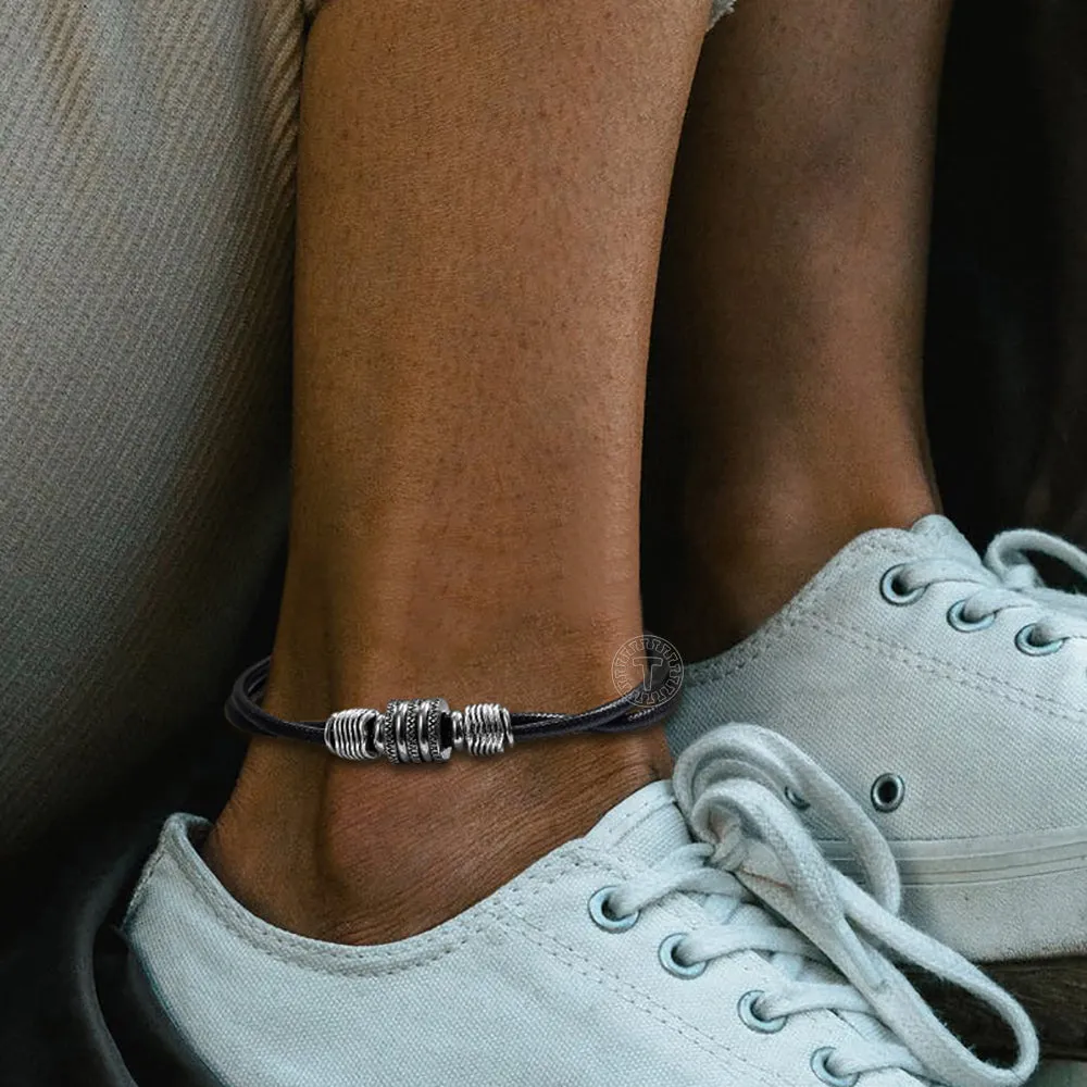 Mens Anklet Handmade Cool Simple  Stainless Steel
