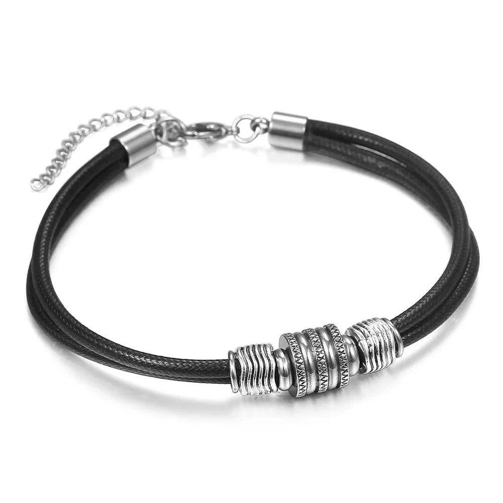 Mens Anklet Handmade Cool Simple  Stainless Steel