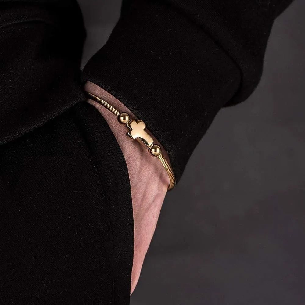 Men's Cross Bracelet <br> Bangle Rope
