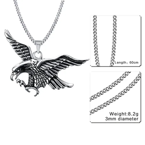 Mens Necklaces Eagle Pendant