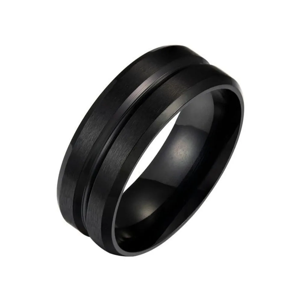 men's rings charm silver dark color matted polished shiny streetwear ✈️ free.shipping