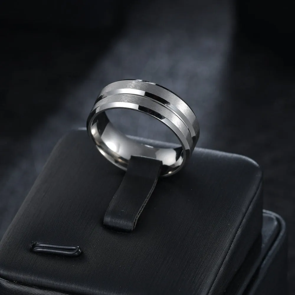 men's rings charm silver dark color matted polished shiny streetwear ✈️ free.shipping