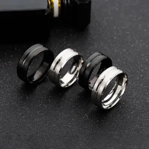 men's rings charm silver dark color matted polished shiny streetwear ✈️ free.shipping