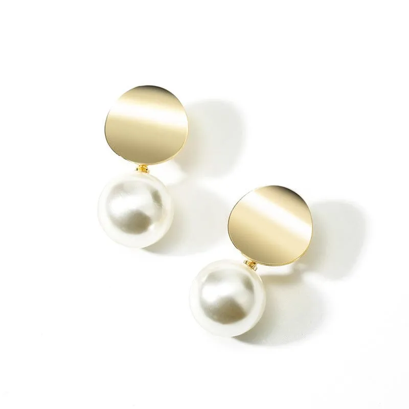 Mismatched Polished Candy Colored Pearl Stud Earrings