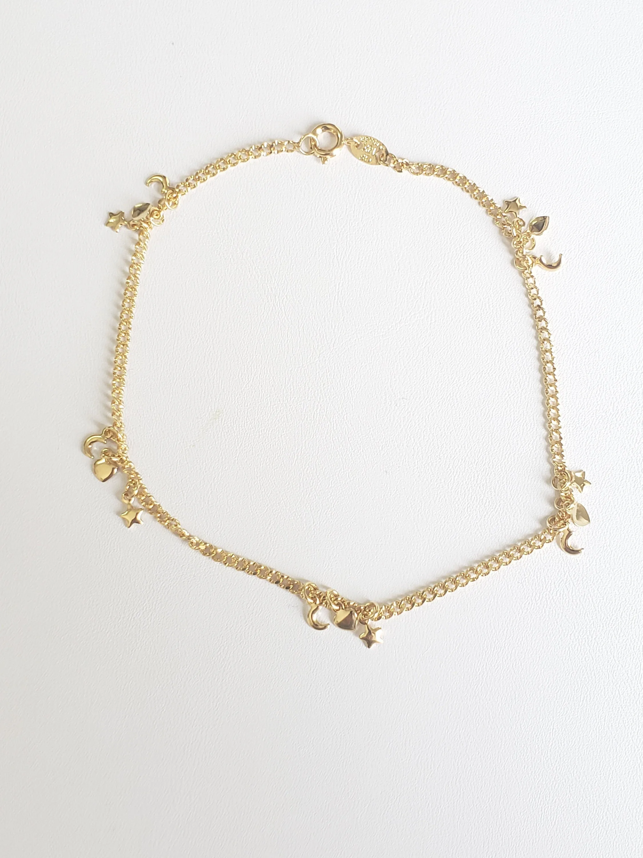 Moon Anklet Heart Anklet ,star Anklet , Dainty Anklet, Gold Ankle Bracelet, Chain Anklet, Anklet,Dainty Gold Anklet,Anklet Bracelet