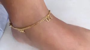 Moon Anklet Heart Anklet ,star Anklet , Dainty Anklet, Gold Ankle Bracelet, Chain Anklet, Anklet,Dainty Gold Anklet,Anklet Bracelet