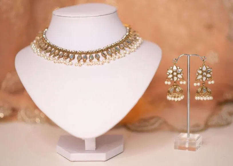 Nandini Royal Antique Gold & Pearl Necklace