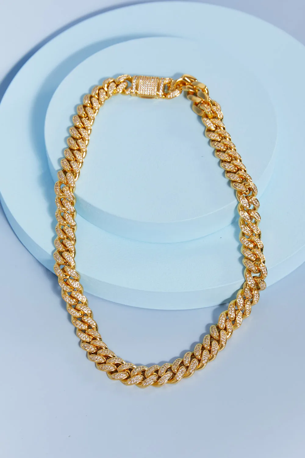 Nightlife Bling Curb Chain Necklace