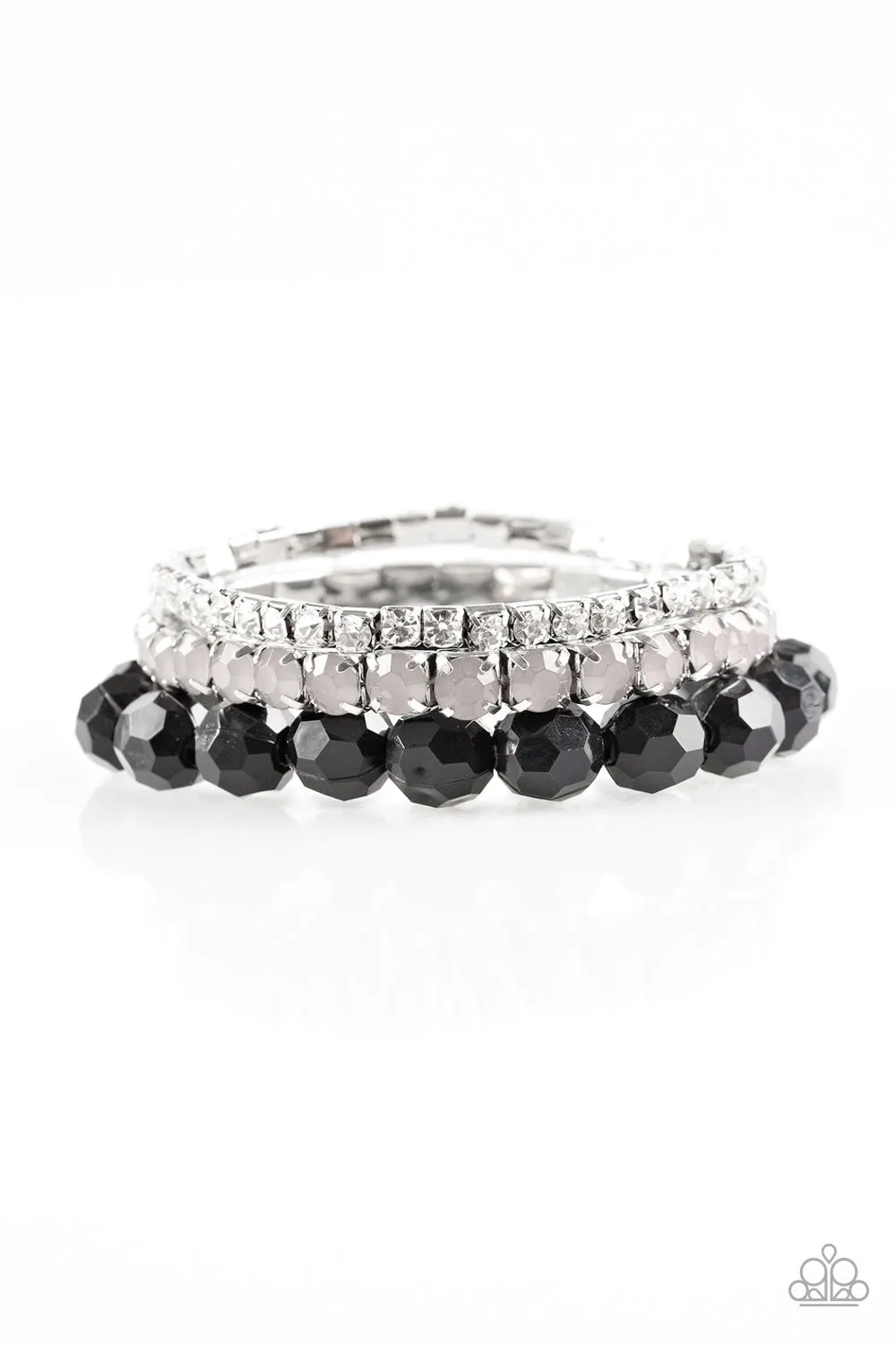 Open Door Jewelry - Beautiful Bravado - Black Bracelet - Paparazzi Accessories