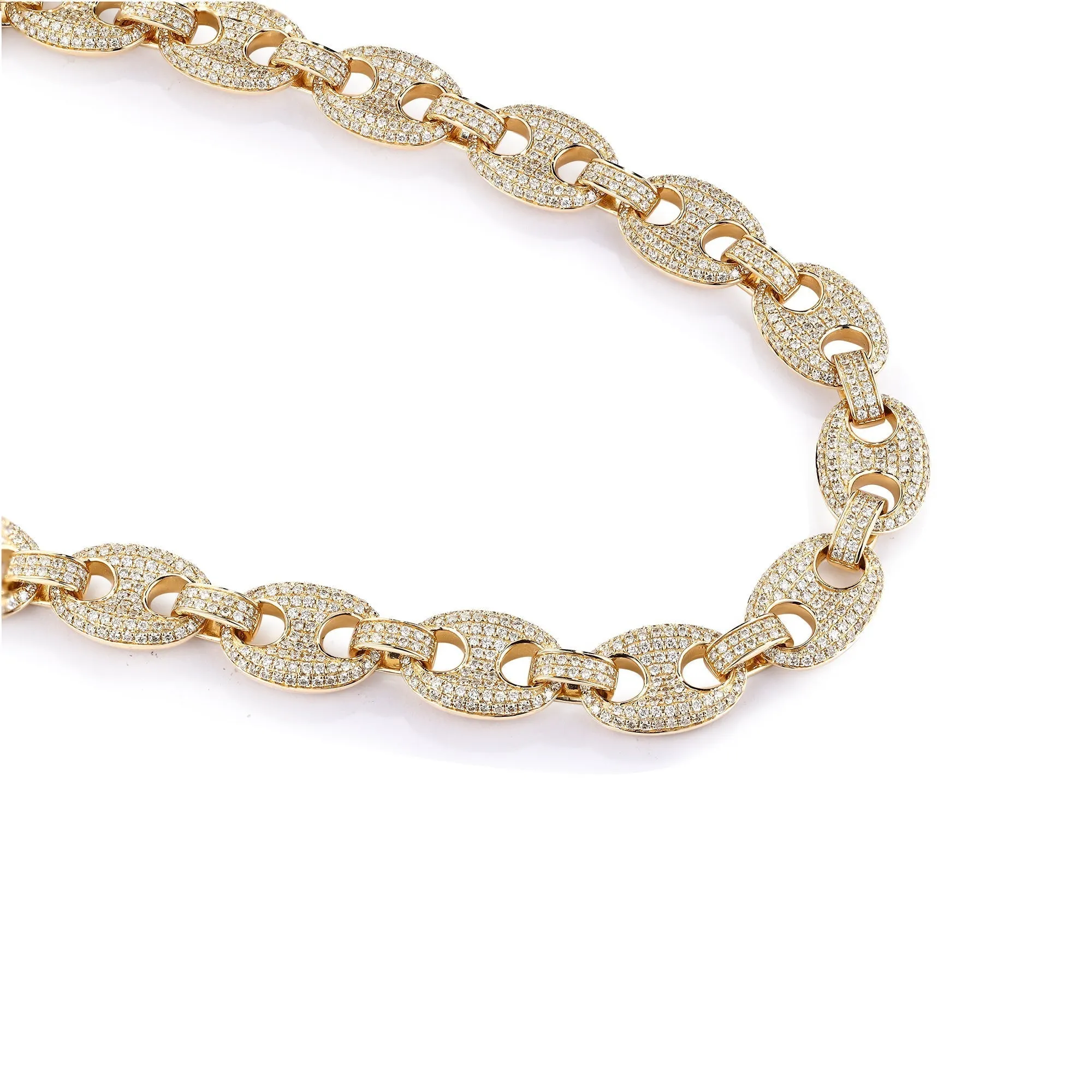 Orchid Gems 10mm Iced Out Gucci Link Bracelet